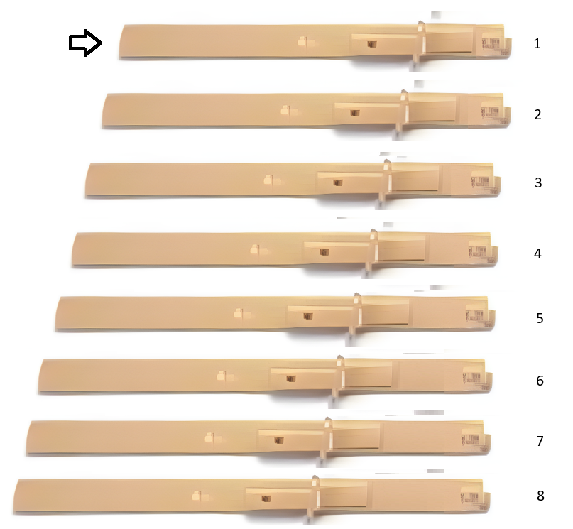 extension tips, pair, metal, gold size 1