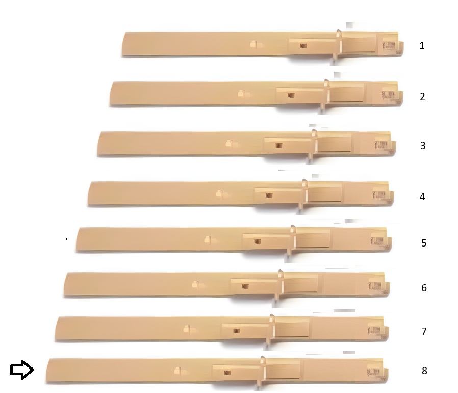 extension tips, pair, metal, gold size 8