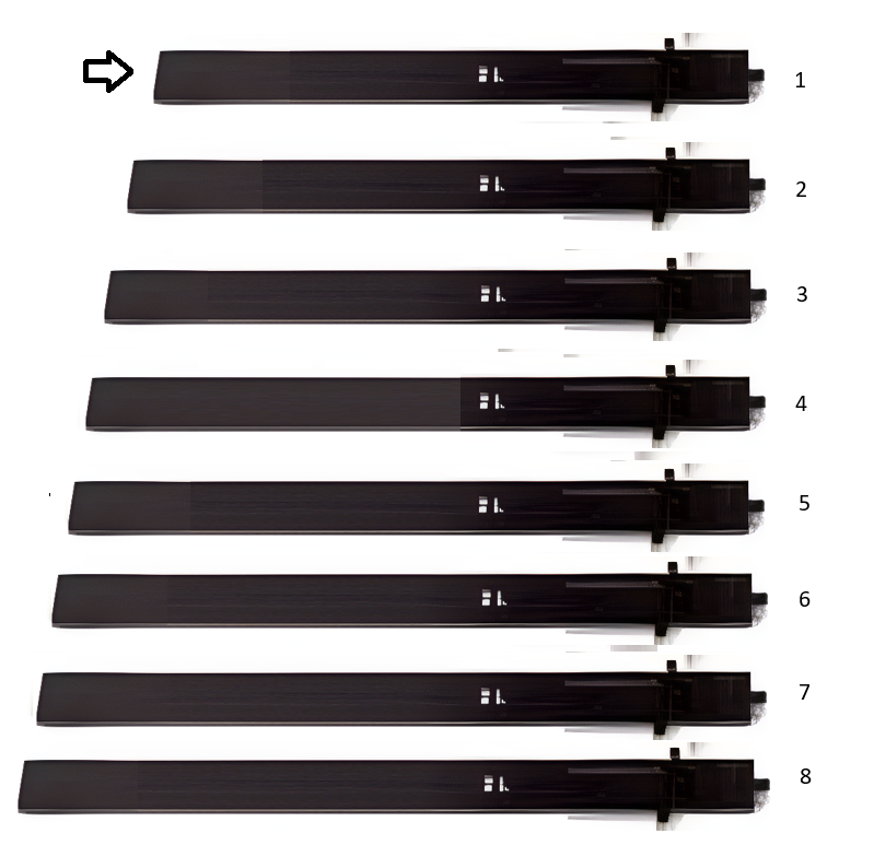 extension tips, pair, metal, black size 1