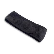 Headband soft cloth-Velcro-53/Jetblack, size 53